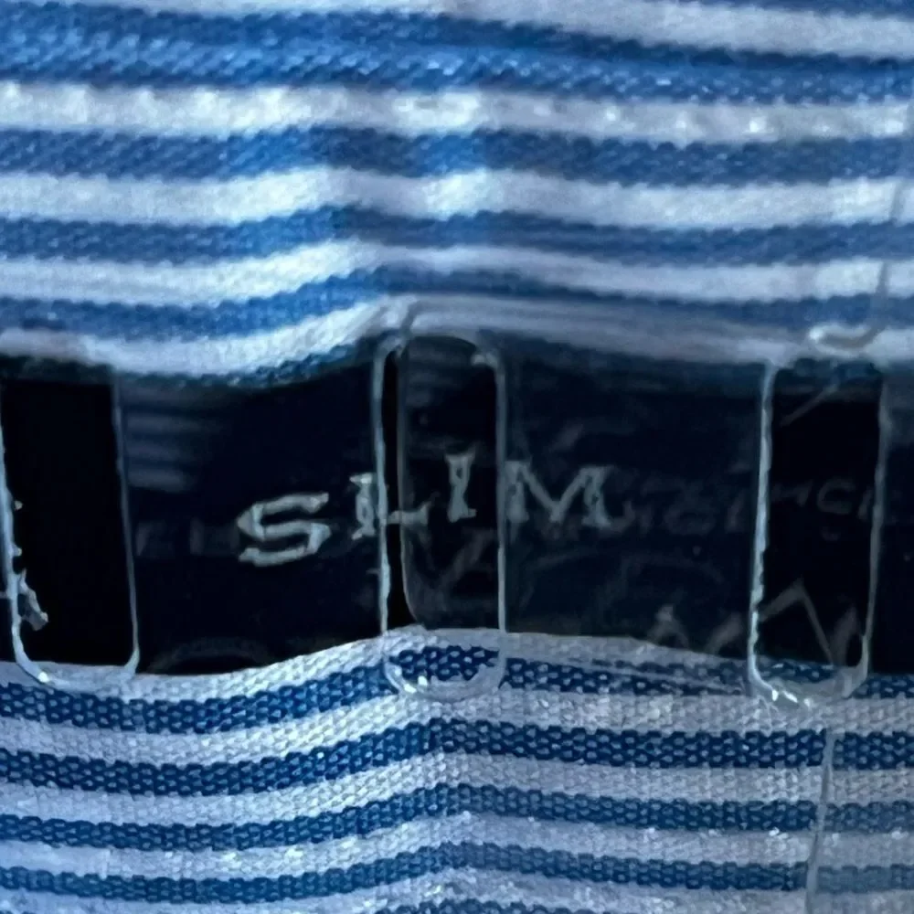 J Crew Men's Slim Performance Dress Shirt Stretch Quick Dry Cotton Blue 2XL $89